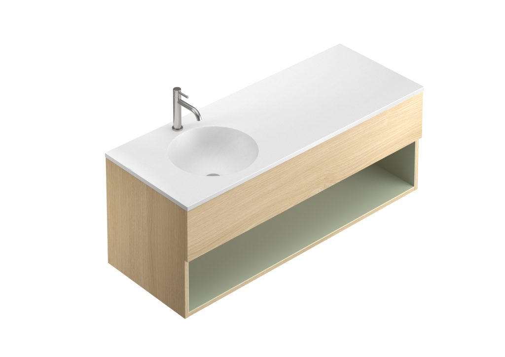 Console Arche L120 - Niche chêne clair Fougère - DECOTEC CONTRACT