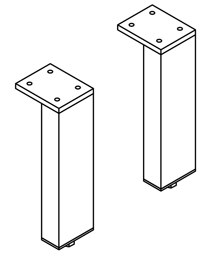 jeu de pied Joris pour UNO 3 tiroirs